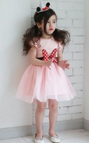 F68097-1 children Minnie  princess dress Girl Sequins Birthday Tutus Dress